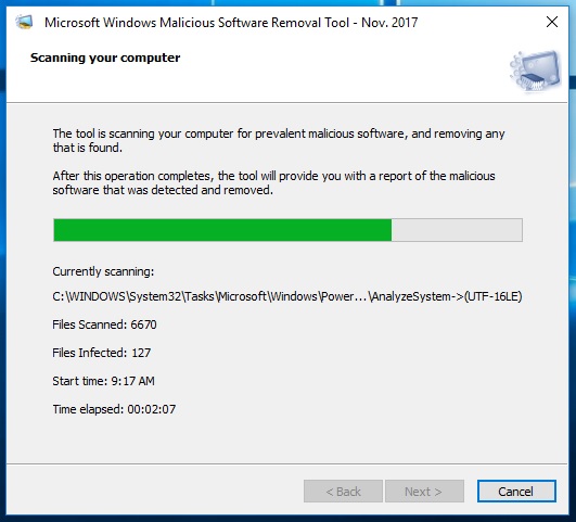 Cómo usar la Herramienta de Eliminación de Software Malintencionado (MSRT) de Windows